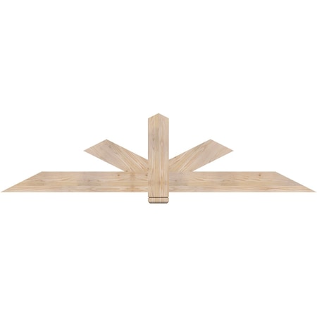 Ekena Millwork Kennewick Smooth Timber Gable Bracket, Douglas Fir, 84"W x 21"H x 1 1/2"D x 5 1/2"F, 6/12 Pitch GBW084X21X0206KEN00SDF